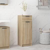 Badeværelsesskab 32x34x90 cm konstrueret træ sonoma-eg