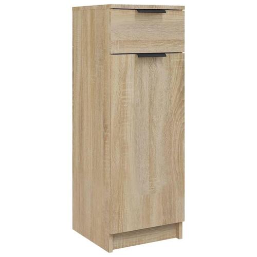 Badeværelsesskab 32x34x90 cm konstrueret træ sonoma-eg
