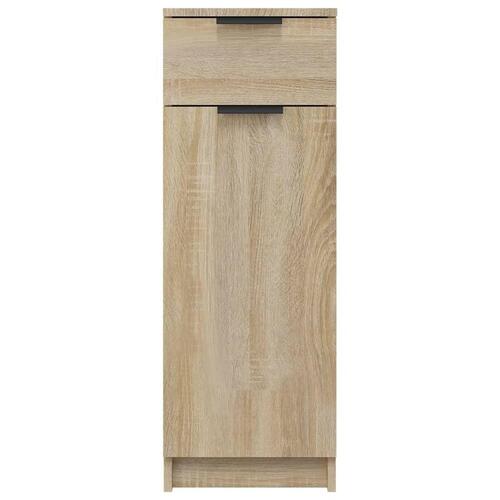 Badeværelsesskab 32x34x90 cm konstrueret træ sonoma-eg