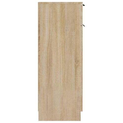 Badeværelsesskab 32x34x90 cm konstrueret træ sonoma-eg
