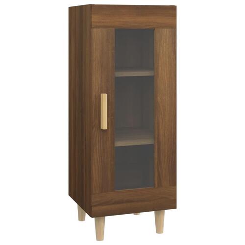 Skænk 34,5x34x90 cm konstrueret træ brun egetræsfarve