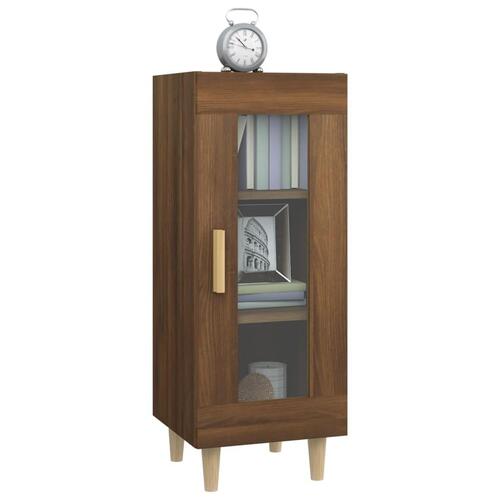 Skænk 34,5x34x90 cm konstrueret træ brun egetræsfarve