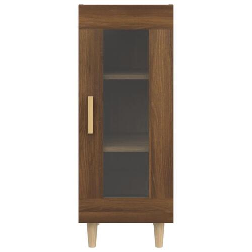 Skænk 34,5x34x90 cm konstrueret træ brun egetræsfarve