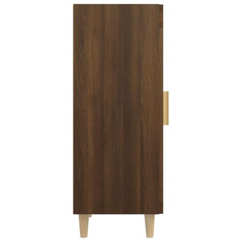 Skænk 34,5x34x90 cm konstrueret træ brun egetræsfarve
