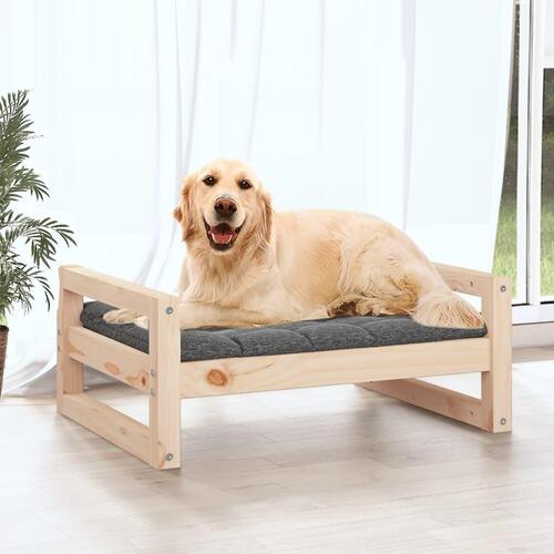Hundeseng 75,5x55,5x28 cm massivt fyrretræ