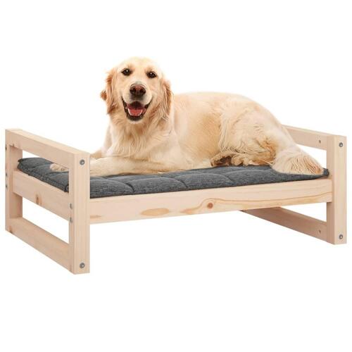 Hundeseng 75,5x55,5x28 cm massivt fyrretræ