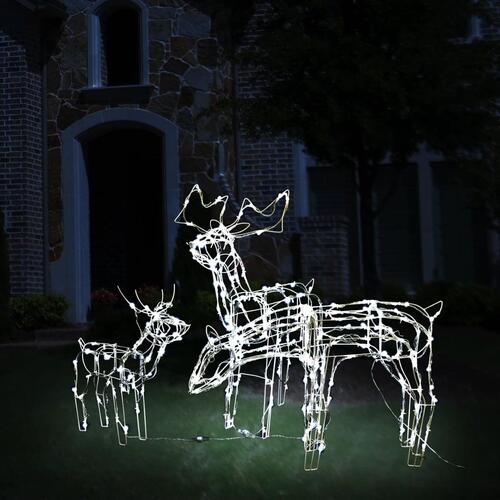 Julelysdisplay i 3 dele Rensdyr 229 LED'er