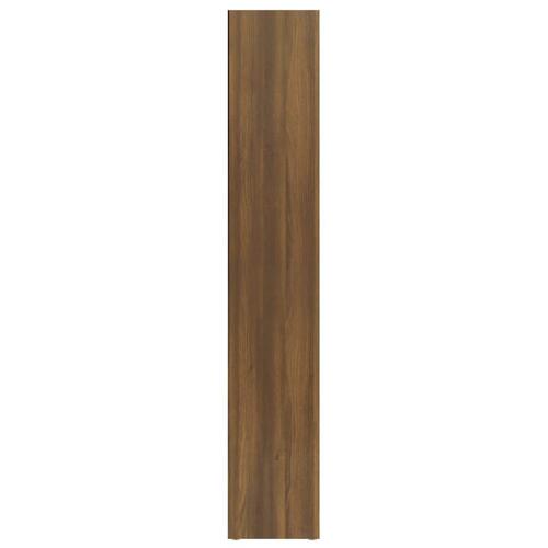 Cd-reoler 2 stk. 21x16x93,5 cm konstrueret træ brun egetræ