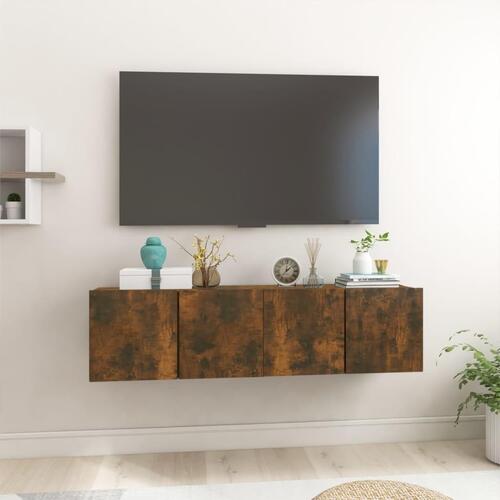 Tv-skabe 2 stk. 60x30x30 cm konstrueret træ røget egetræ
