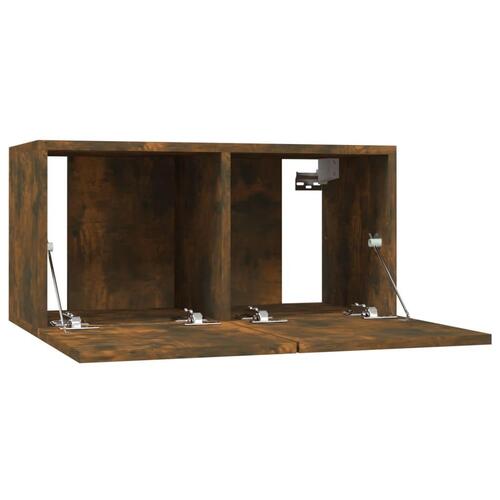 Tv-skabe 2 stk. 60x30x30 cm konstrueret træ røget egetræ