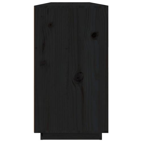 Skænk 100x40x75 cm massivt fyrretræ sort