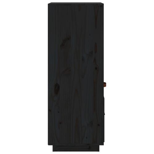 Højskab 34x40x108,5 cm massivt fyrretræ sort