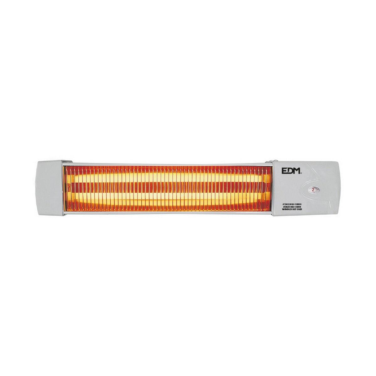 EDM Product kvartsradiator 07103 - hvid/grå, 600-1.200 W