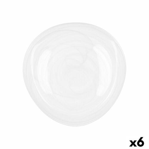 Flad Plade Quid Boreal Hvid Glas Ø 30 cm (6 enheder) (Pack 6x)