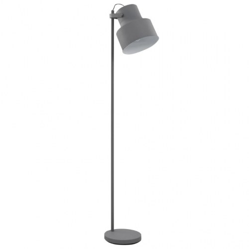 Gulvlampe E27 metal grå