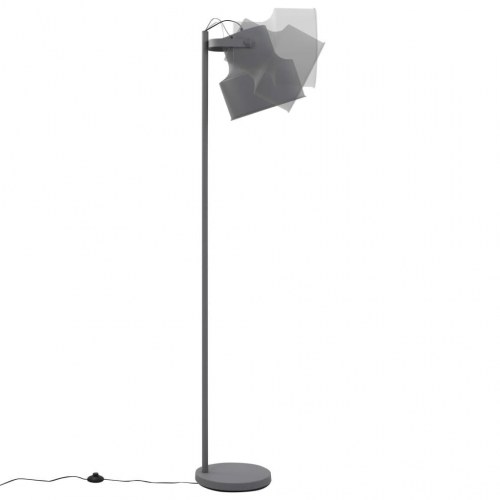 Gulvlampe E27 metal grå