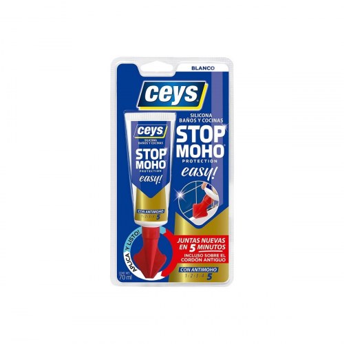 Silikone til badeværelse og køkken Ceys Stop Moho Easy! hvid 70 ml