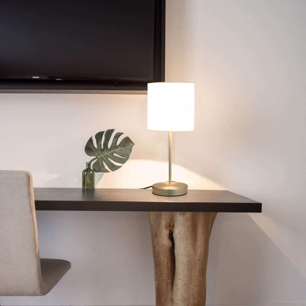 Bordlamper 2 stk. touch-knap E14 hvid