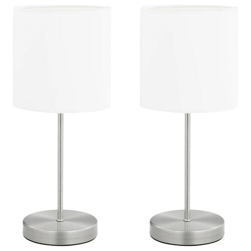 Bordlamper 2 stk. touch-knap E14 hvid