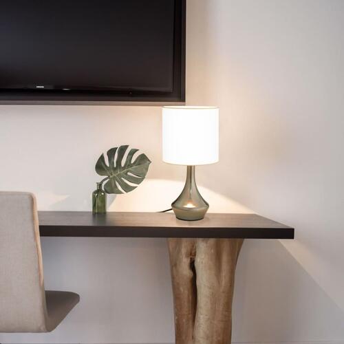 Bordlamper 2 stk. touch-knap E14 hvid