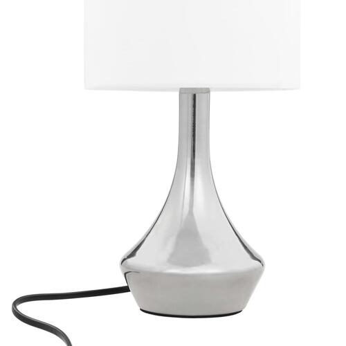Bordlamper 2 stk. touch-knap E14 hvid