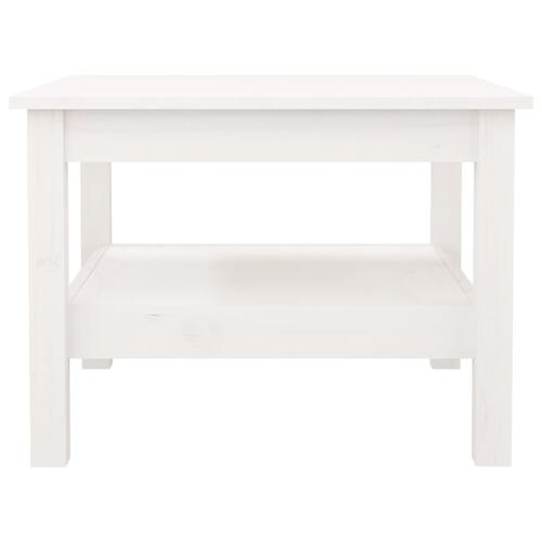 Sofabord 55x55x40 cm massivt fyrretræ hvid