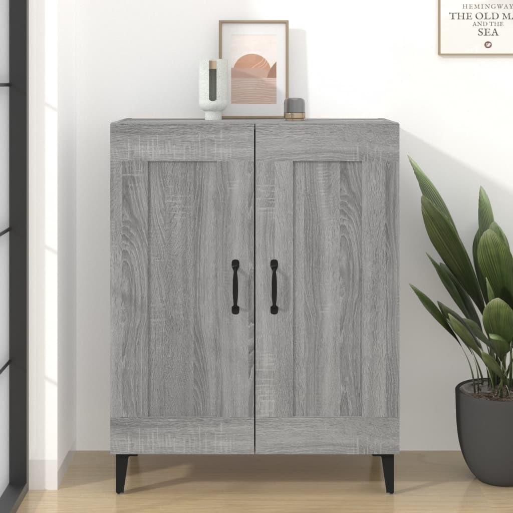 Skænk 69,5x34x90 cm konstrueret træ grå sonoma-eg