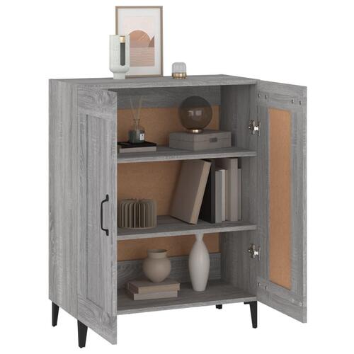 Skænk 69,5x34x90 cm konstrueret træ grå sonoma-eg