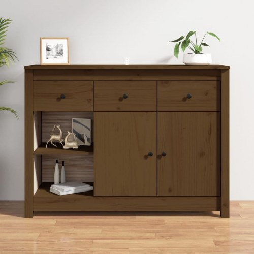 Skænk 100×35×74 cm i massivt fyrretræ - gyldenbrun