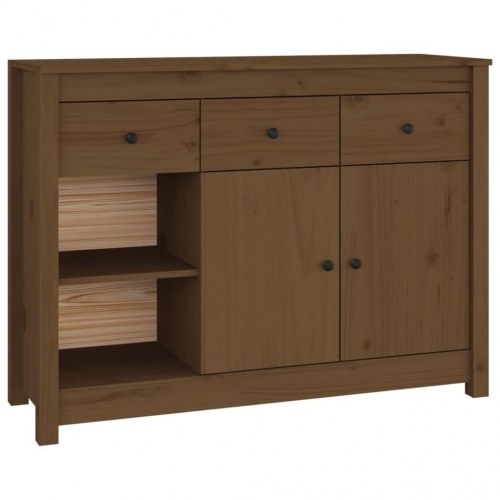Skænk 100×35×74 cm i massivt fyrretræ - gyldenbrun