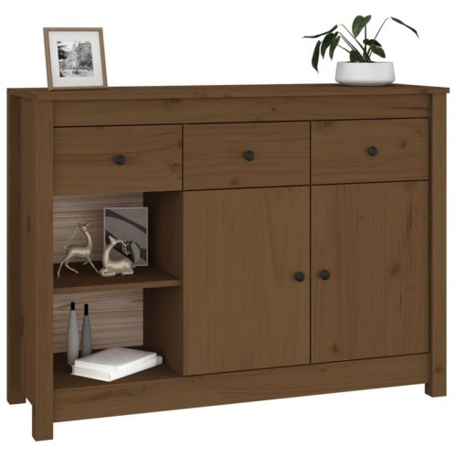 Skænk 100×35×74 cm i massivt fyrretræ - gyldenbrun