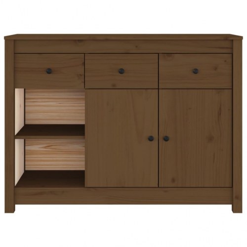 Skænk 100×35×74 cm i massivt fyrretræ - gyldenbrun
