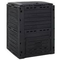 Kompostbeholder 280 l polypropylen sort