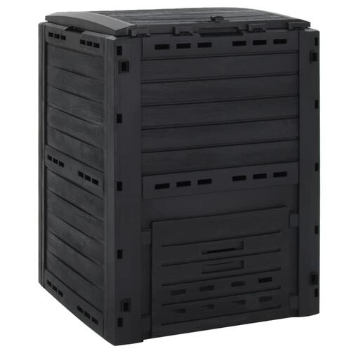 Kompostbeholder 280 l polypropylen sort
