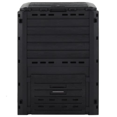 Kompostbeholder 280 l polypropylen sort