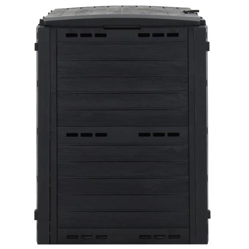 Kompostbeholder 280 l polypropylen sort