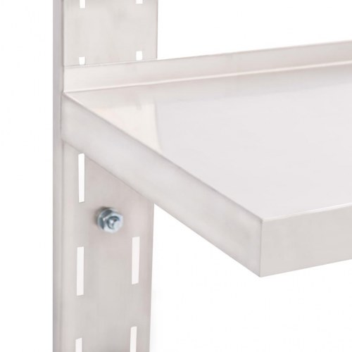 Væghylde i 2 niveauer - rustfrit stål 150 × 30 cm