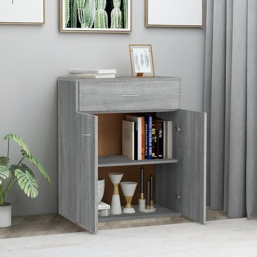 Skænk 60x30x75 cm konstrueret træ grå sonoma-eg