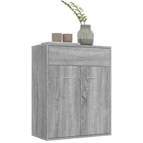 Skænk 60x30x75 cm konstrueret træ grå sonoma-eg