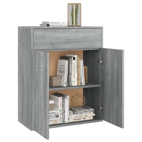 Skænk 60x30x75 cm konstrueret træ grå sonoma-eg