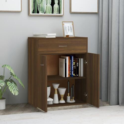 Skænk 60x30x75 cm konstrueret træ brun egetræsfarve