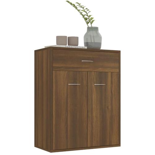 Skænk 60x30x75 cm konstrueret træ brun egetræsfarve