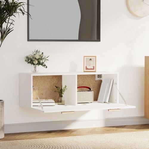 Vægskab 100x36,5x35 cm konstrueret træ hvid