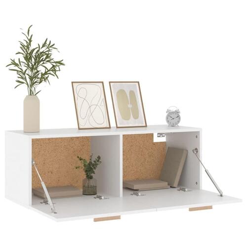 Vægskab 100x36,5x35 cm konstrueret træ hvid