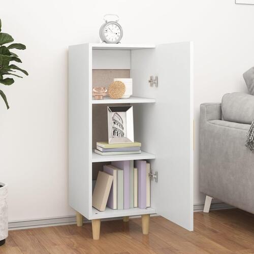 Skænk 34,5x34x90 cm konstrueret træ hvid