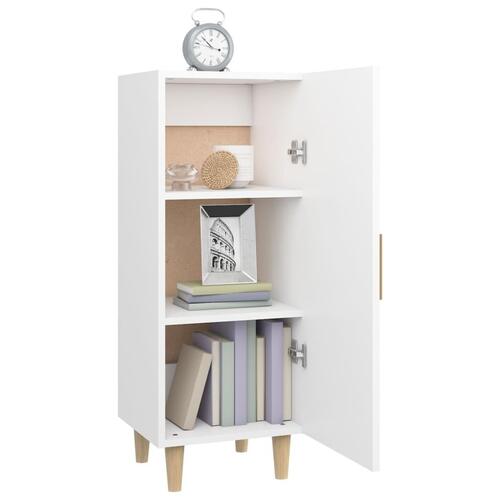 Skænk 34,5x34x90 cm konstrueret træ hvid