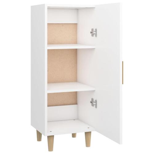 Skænk 34,5x34x90 cm konstrueret træ hvid