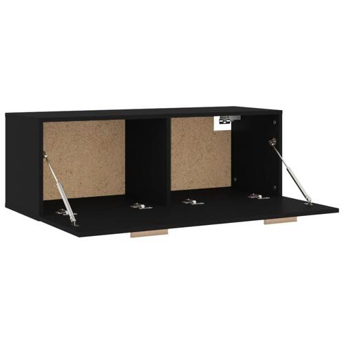 Vægskab 100x36,5x35 cm konstrueret træ sort