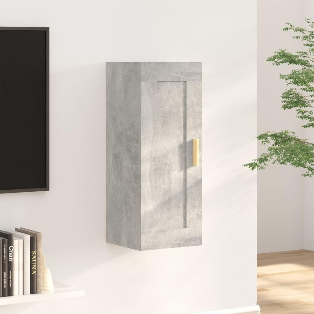 Vægskab 35x34x90 cm konstrueret træ betongrå