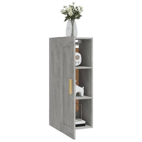 Vægskab 35x34x90 cm konstrueret træ betongrå